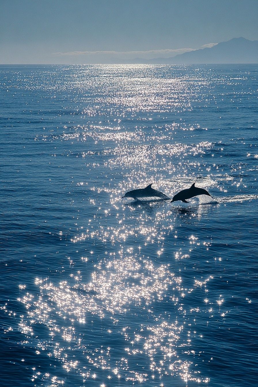 Dolphins at Sea Photography Poster. poster — animals art