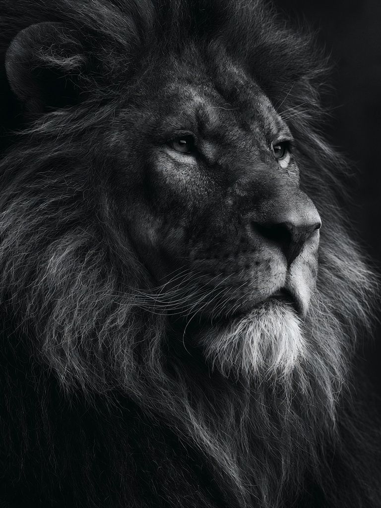 Majestic Lion Portrait Print. poster detail
