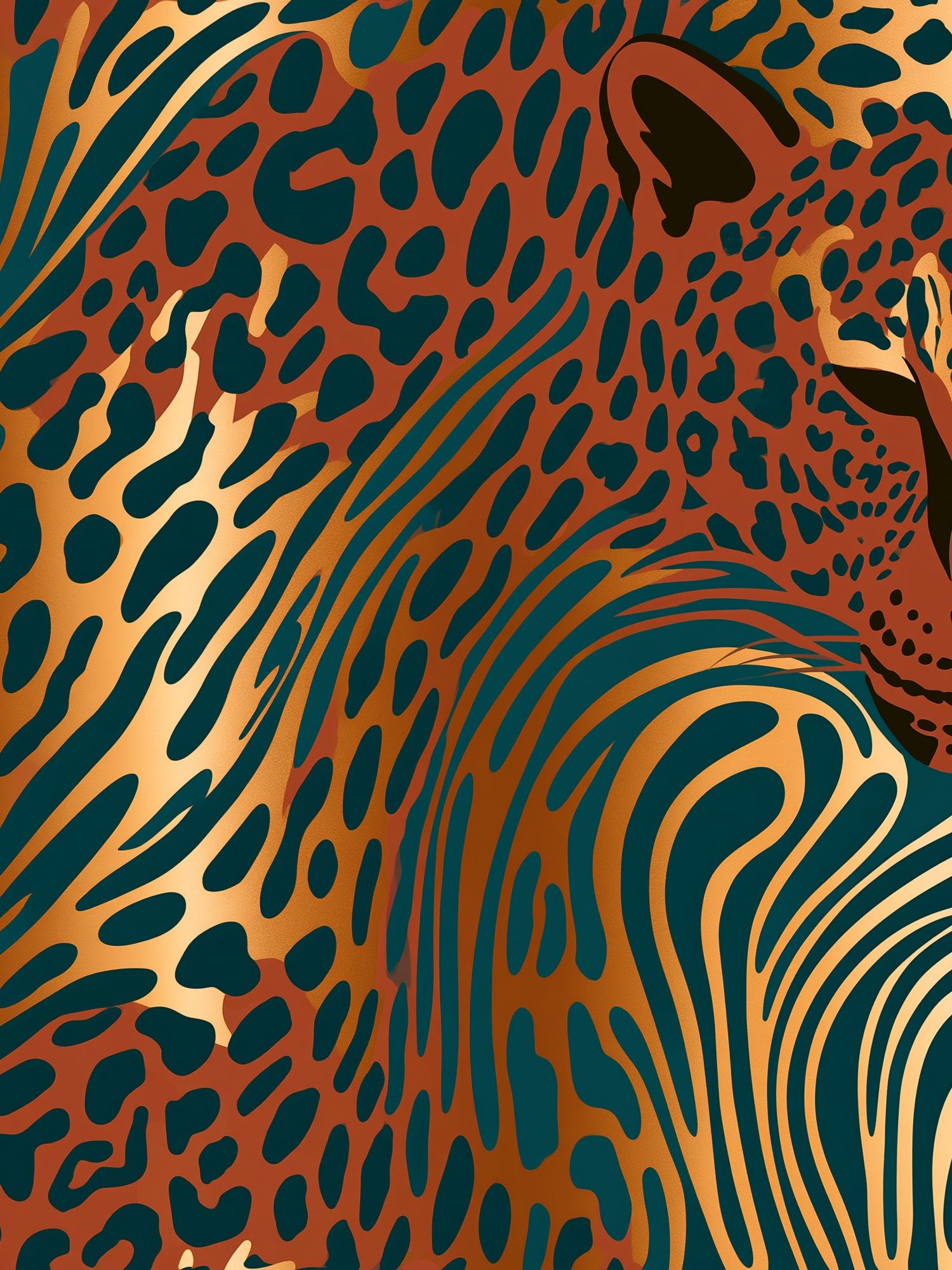 Leopard Pattern Abstract Poster. poster — animals art