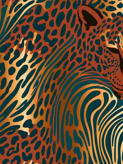 Leopard Pattern Abstract Poster. poster