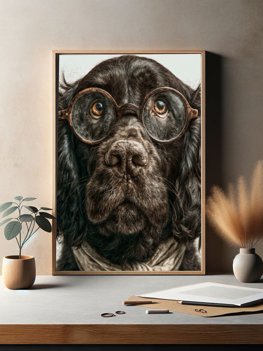 Cocker Spaniel Portrait Poster. — room view 2