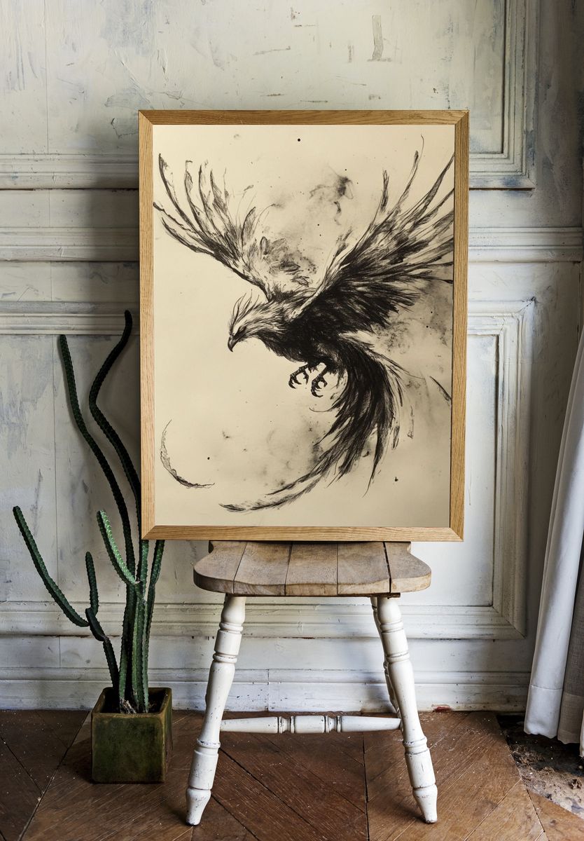 Flying Eagle Ink Print. — room view 1