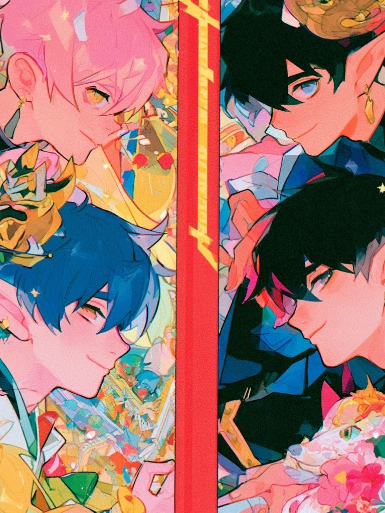 Fantasy Elf Duo Illustration Poster. poster — anime art