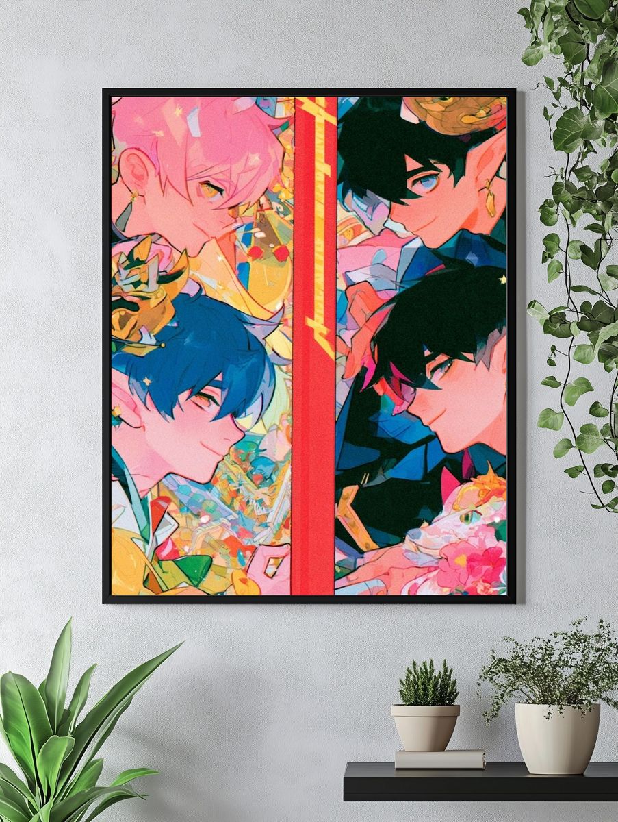Fantasy Elf Duo Illustration Poster. — room view 4