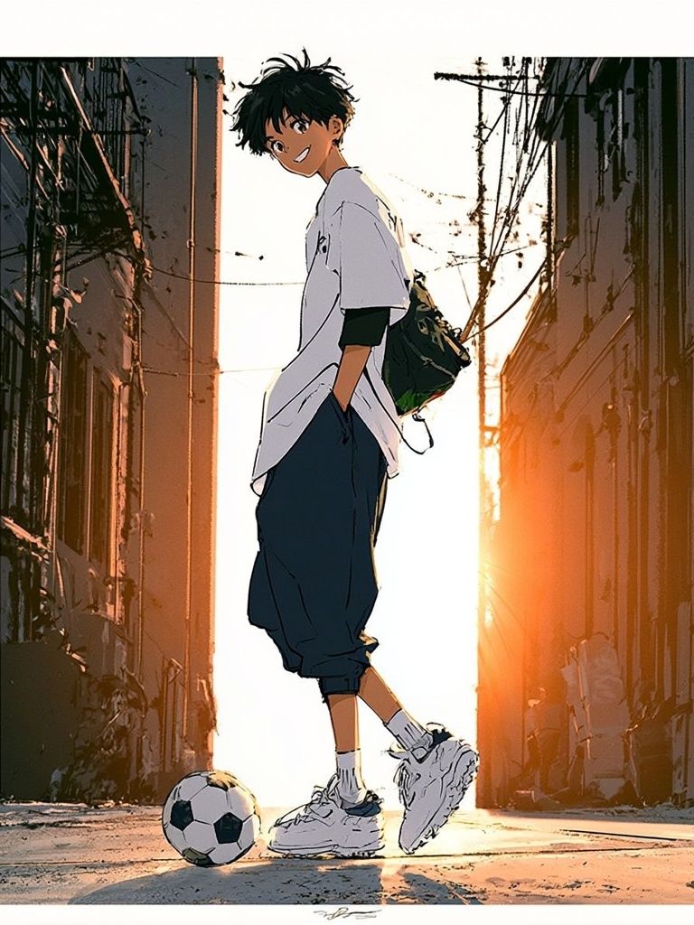 Anime Soccer Street Poster. poster — anime art