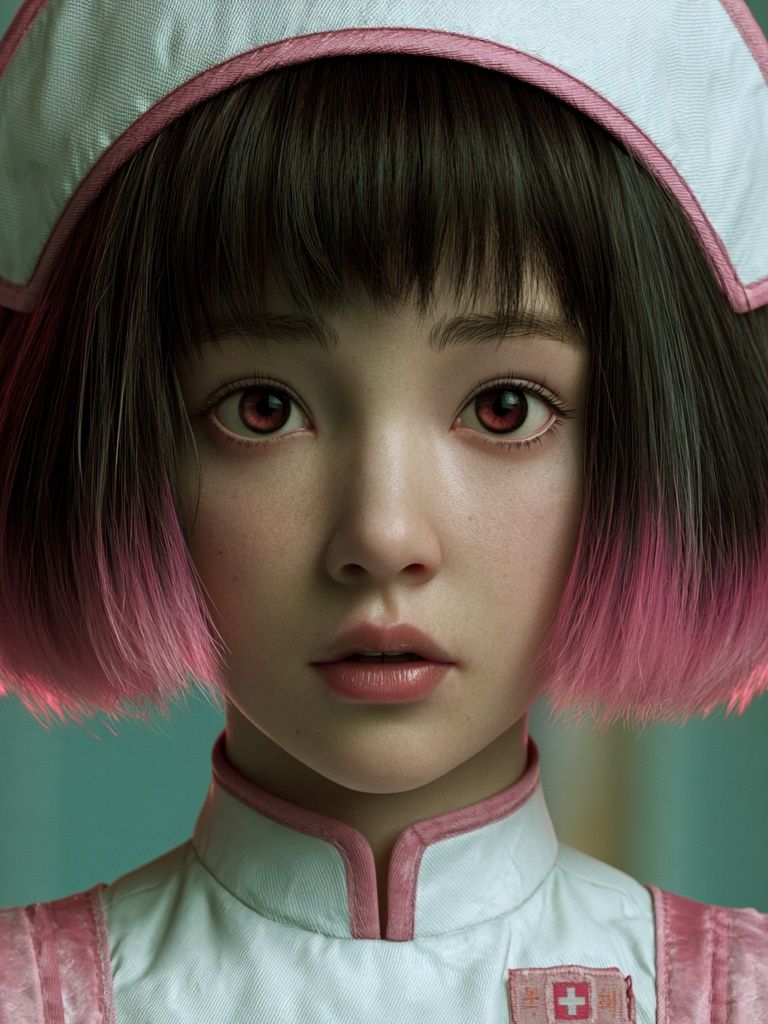 Anime Girl Portrait Print. poster detail
