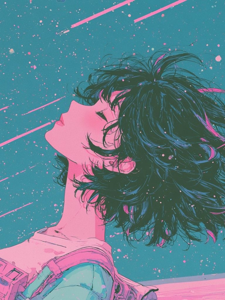 Cosmic Girl Anime Poster. poster — anime art