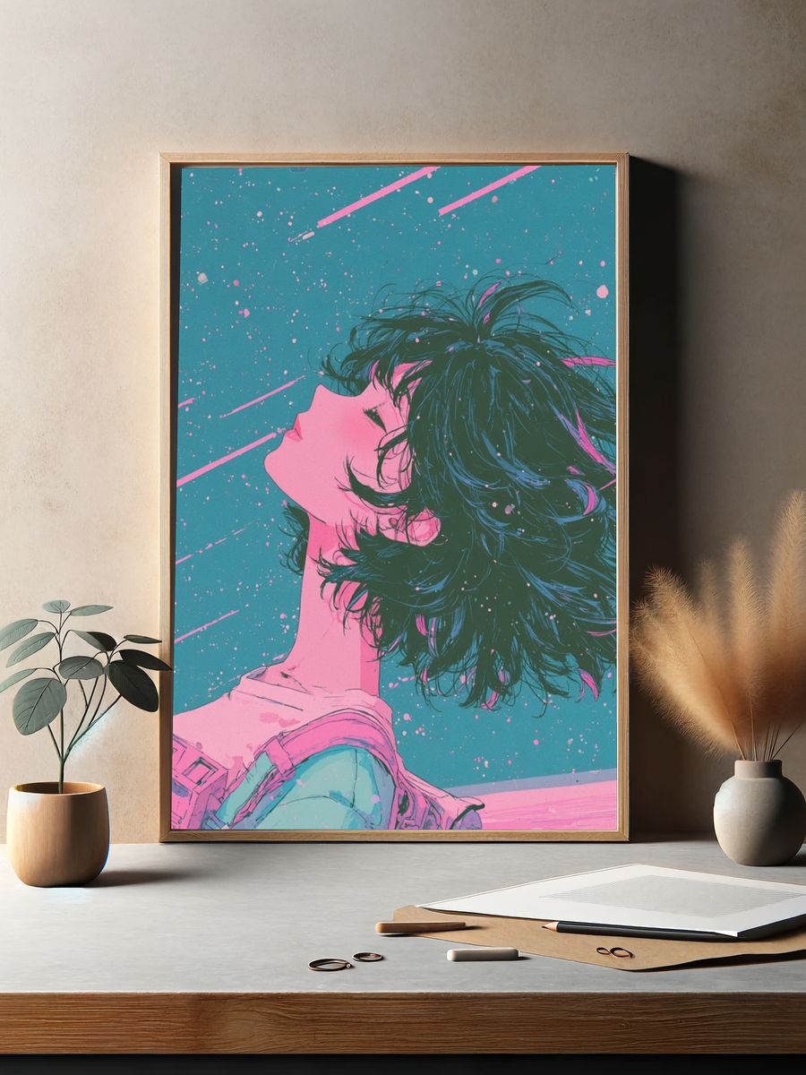 Cosmic Girl Anime Poster. — room view 2