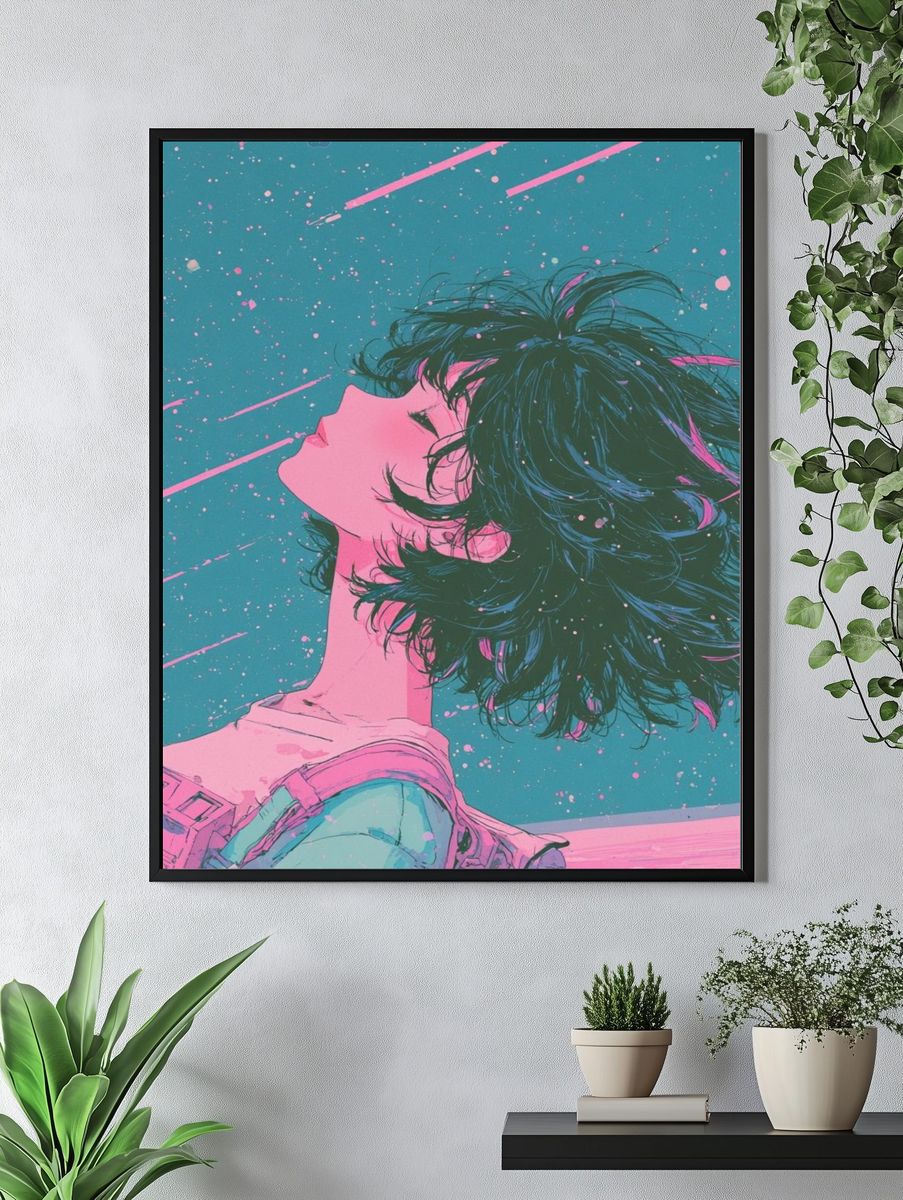 Cosmic Girl Anime Poster. — room view 4