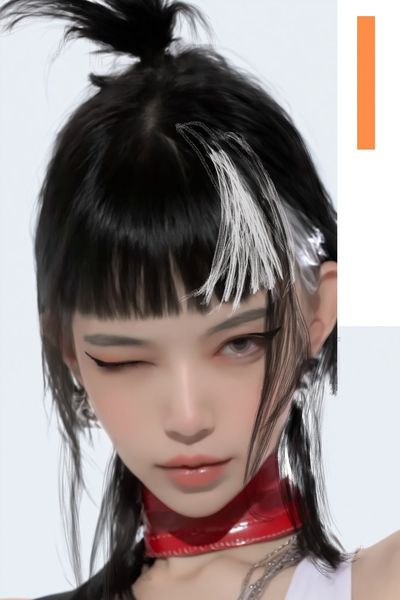 Anime Portrait Digital Art Print. poster