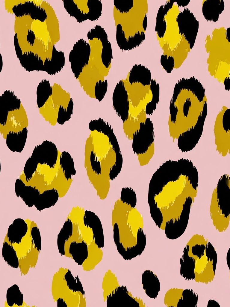 Pink Leopard Spots Abstract Print. poster detail