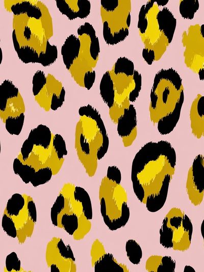 Pink Leopard Spots Abstract Print