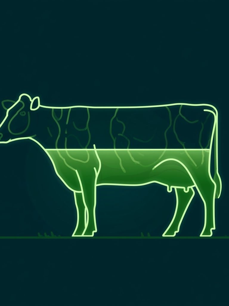 Neon Cow Line Art Poster. poster — animals art