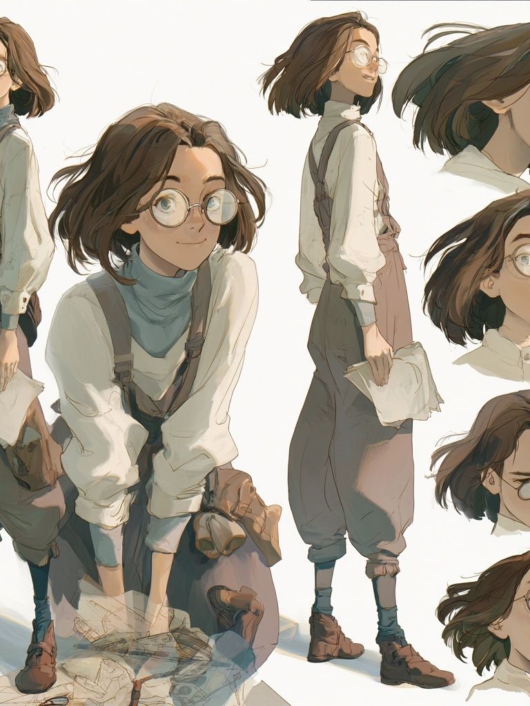 Anime Girl Character Sheet Poster. poster detail