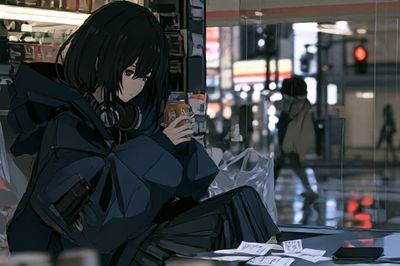 Lonely Train Station Anime Poster. poster