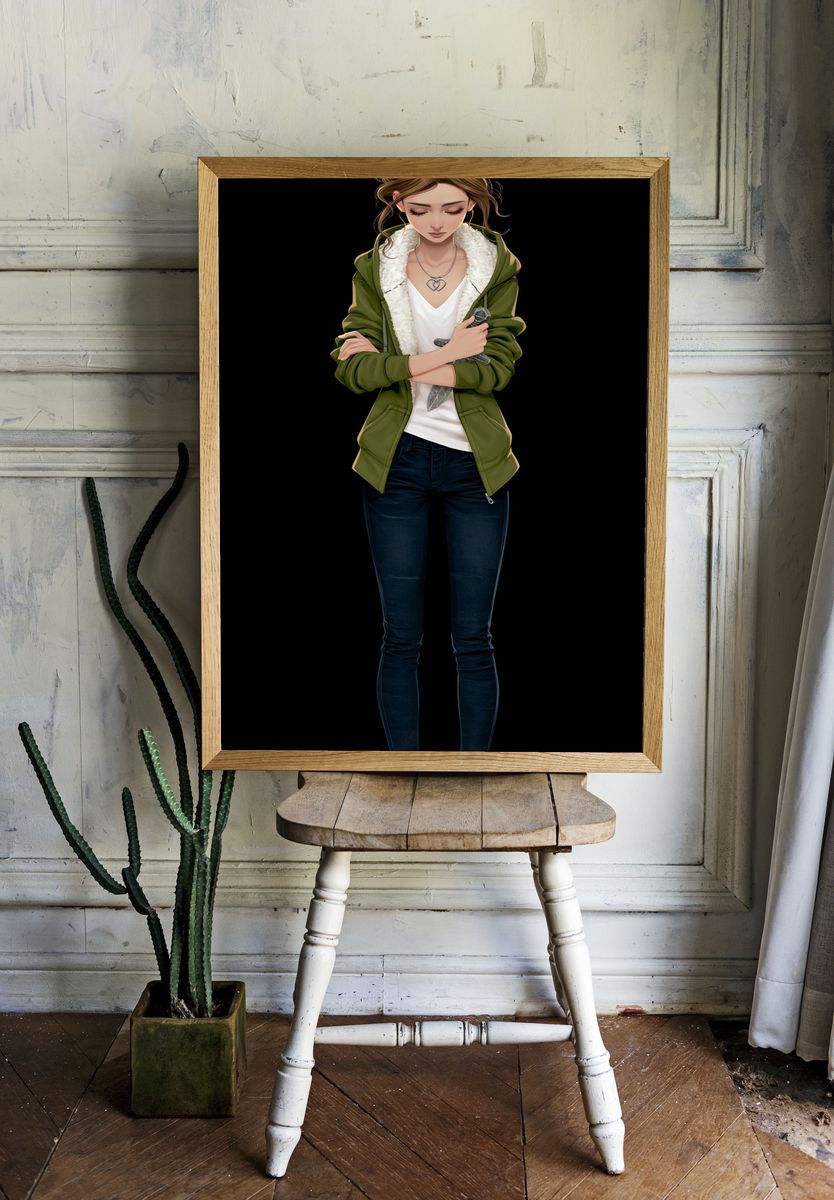 Anime Girl Portrait Print. — room view 1