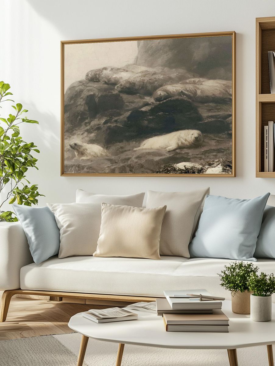 Polar Bears on Ice Fine-Art Print. — room view 2