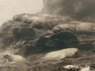 Polar Bears on Ice Fine-Art Print. poster
