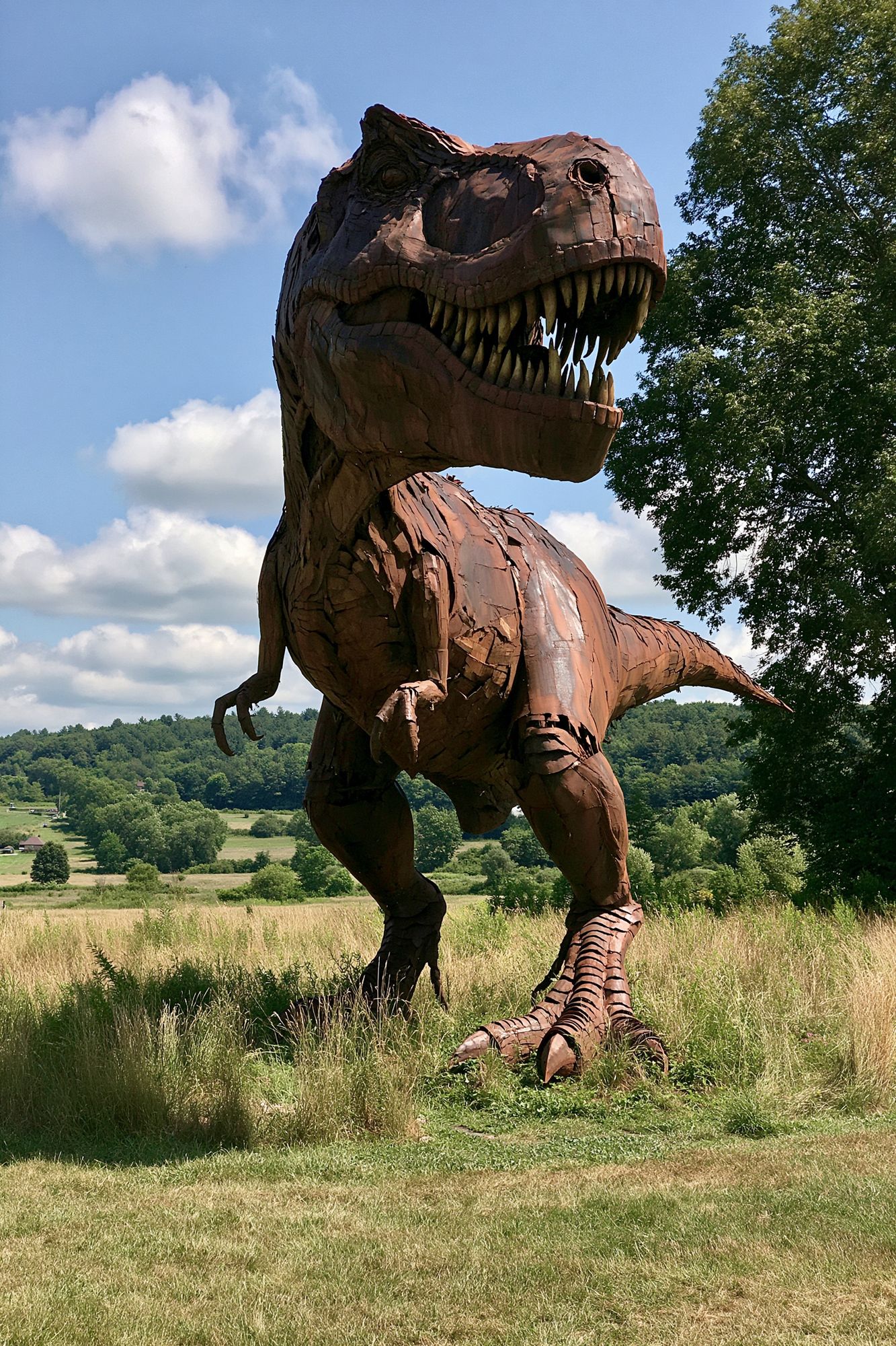 T-Rex Sculpture Landscape Print. poster detail