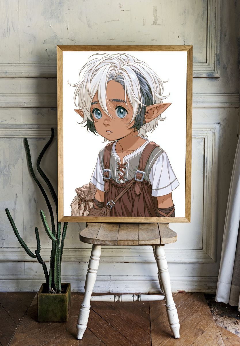 Fantasy Elf Child Illustration Poster. — room view 1
