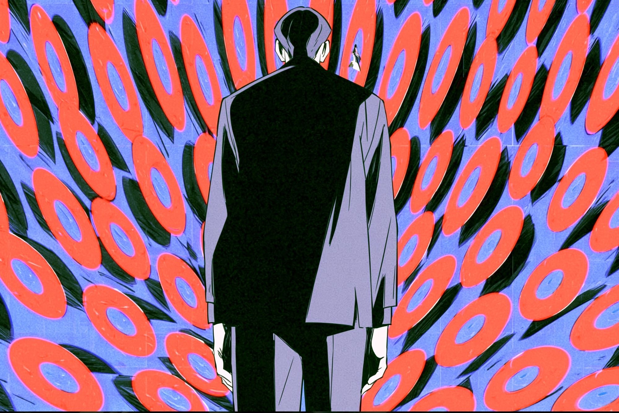 Anime Figure Psychedelic Poster. poster detail