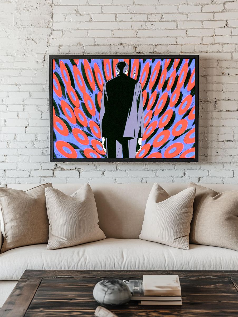 Anime Figure Psychedelic Poster. — room view 1
