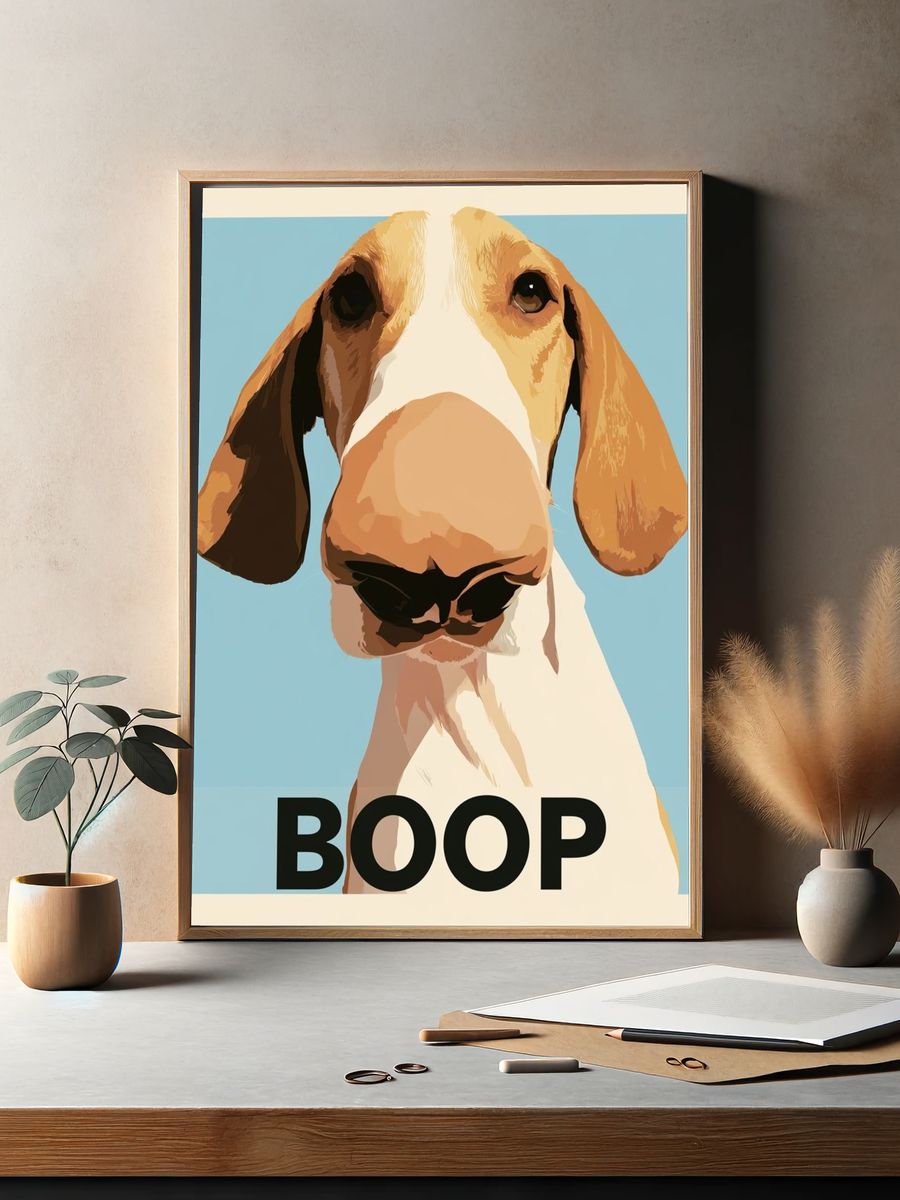 Boop Dog Typography Poster. — room view 2