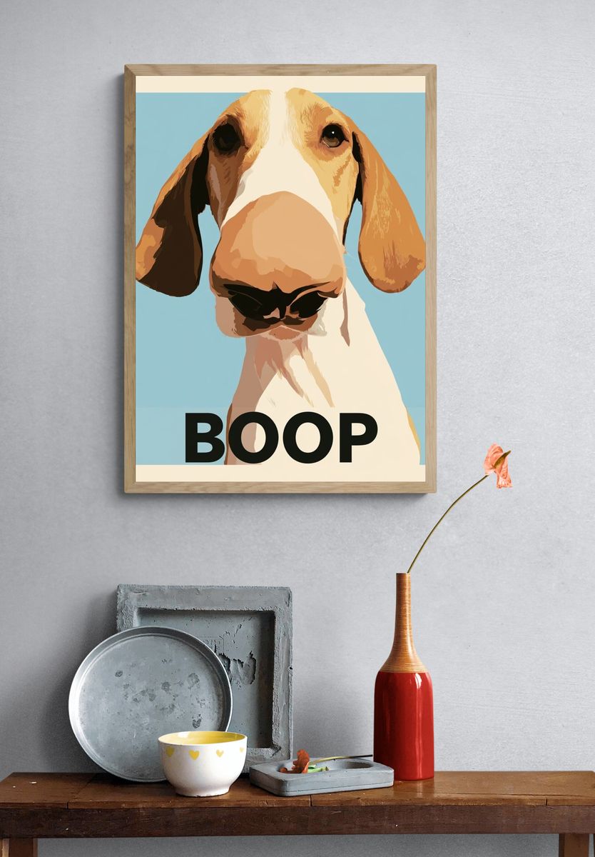 Boop Dog Typography Poster. — room view 3