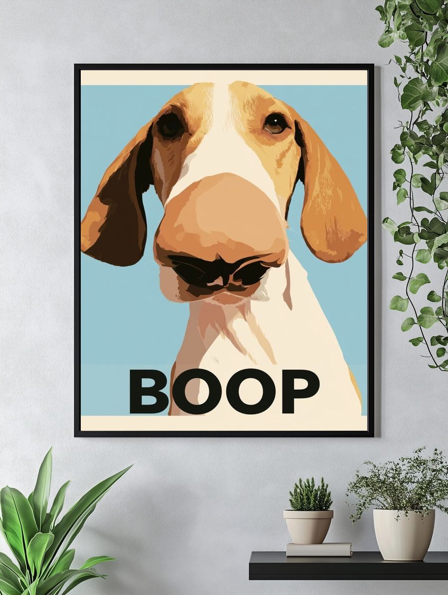 Boop Dog Typography Poster. — room view 4