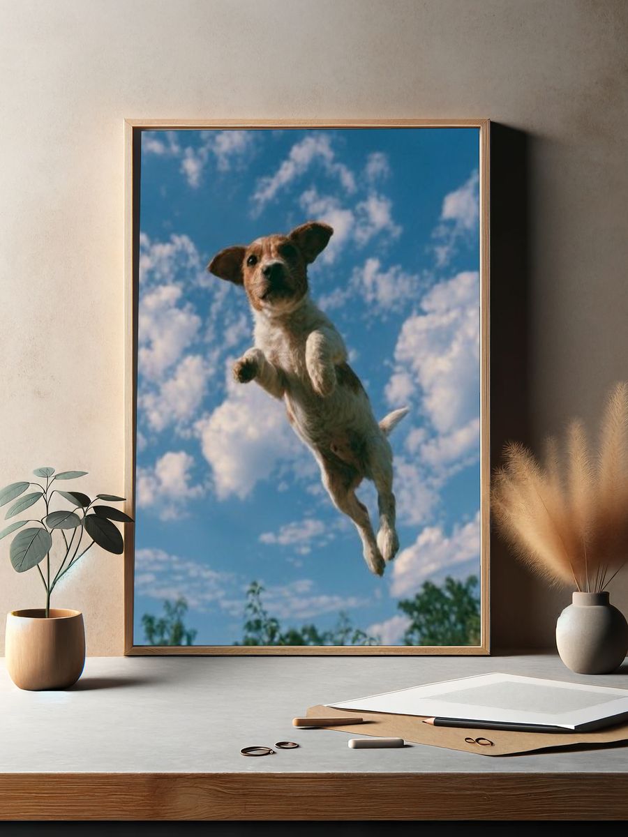 Flying Dog Photography Poster. — room view 2