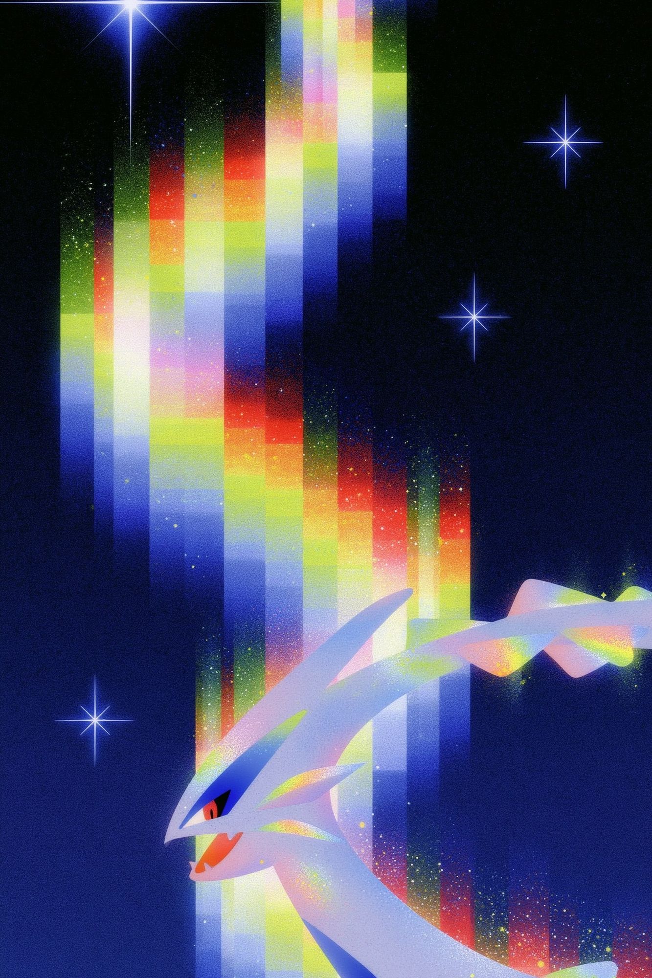 Lugia Rainbow Beam Poster. poster detail