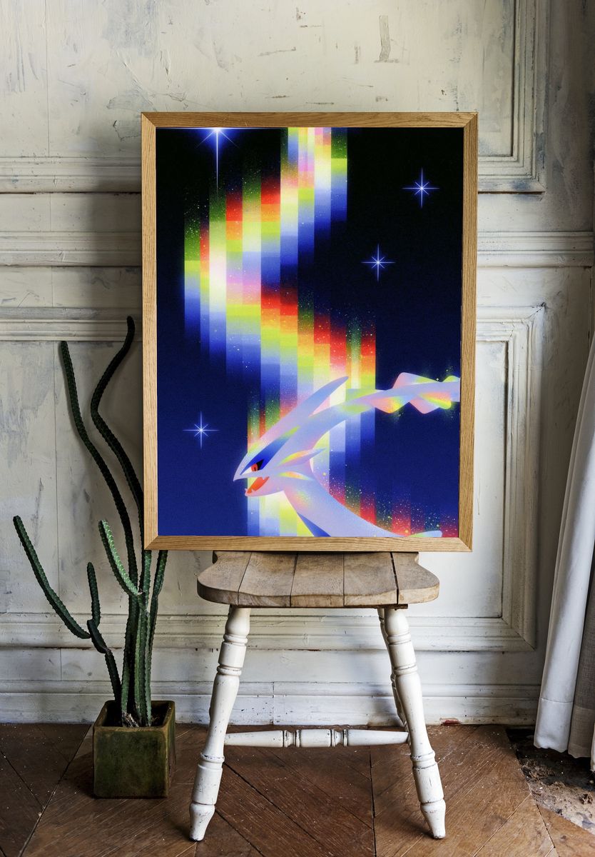 Lugia Rainbow Beam Poster. — room view 1