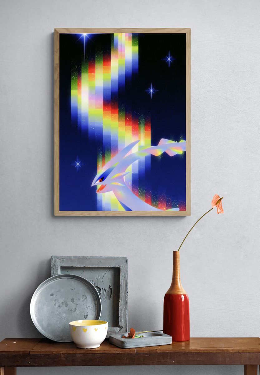 Lugia Rainbow Beam Poster. — room view 3