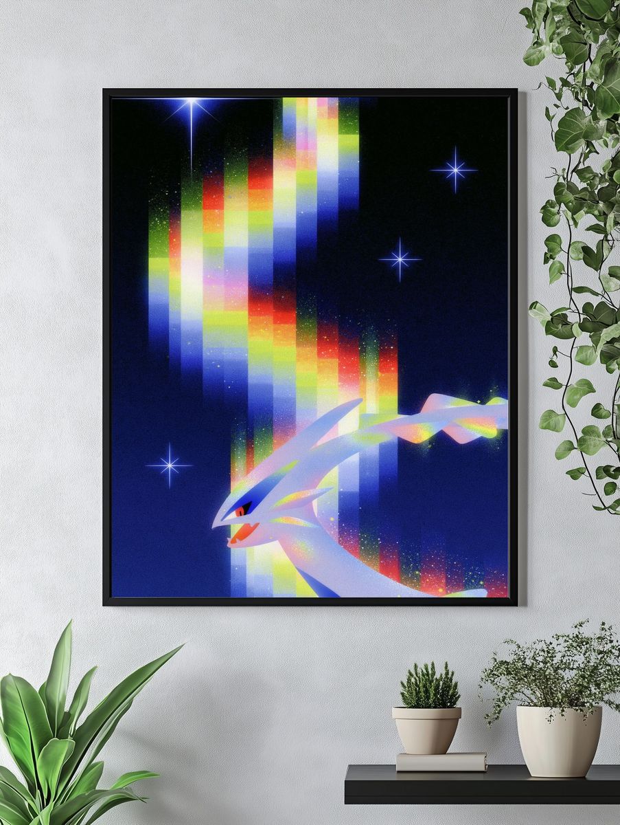 Lugia Rainbow Beam Poster. — room view 4