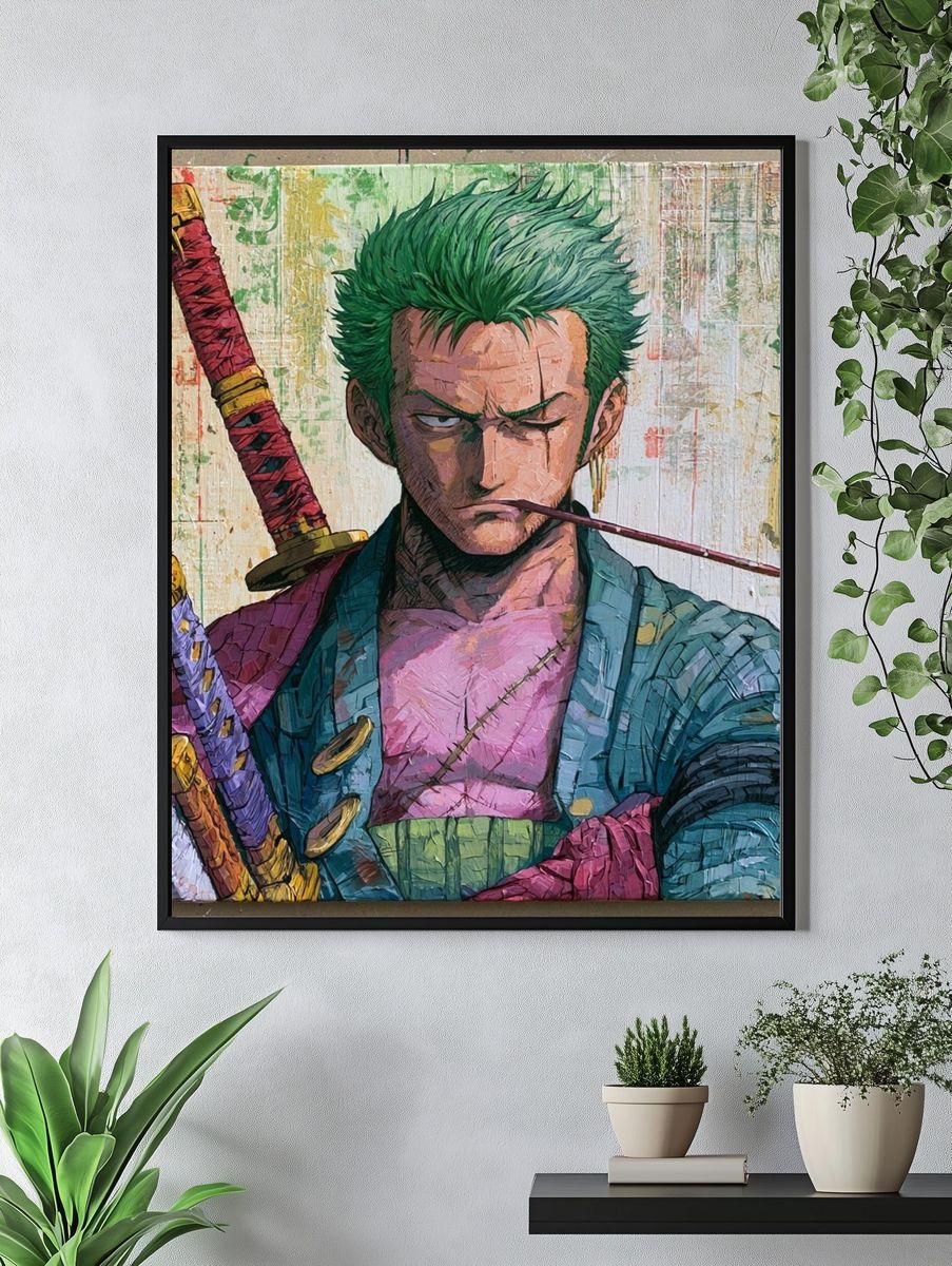 Zoro Samurai Portrait Print. — room view 4