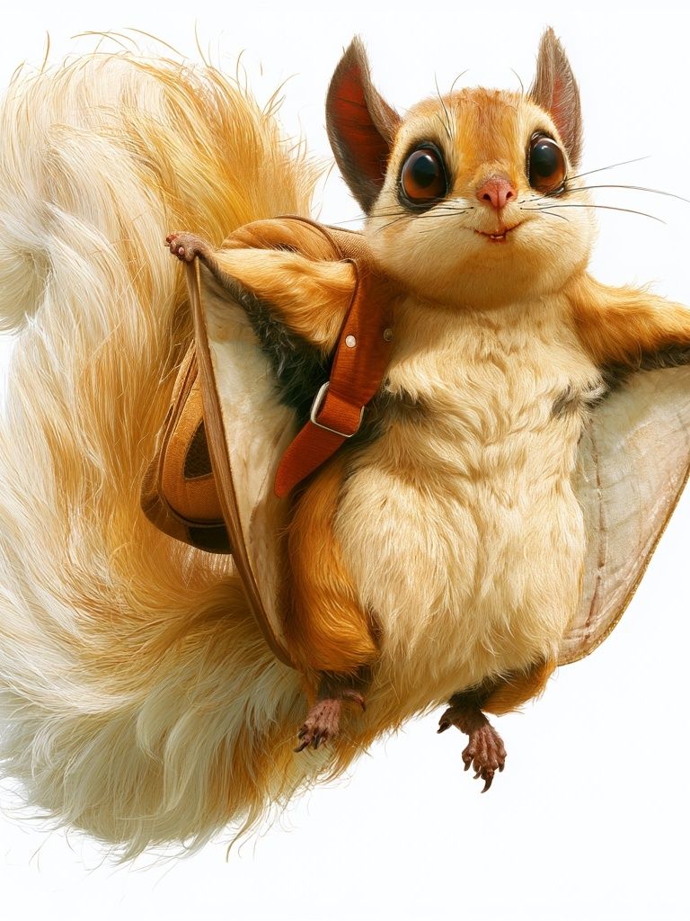 Flying Squirrel Illustration Poster. poster — animals art