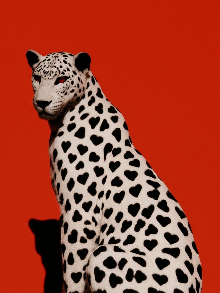 Heart-Spotted Leopard Photography Poster. poster — animals art