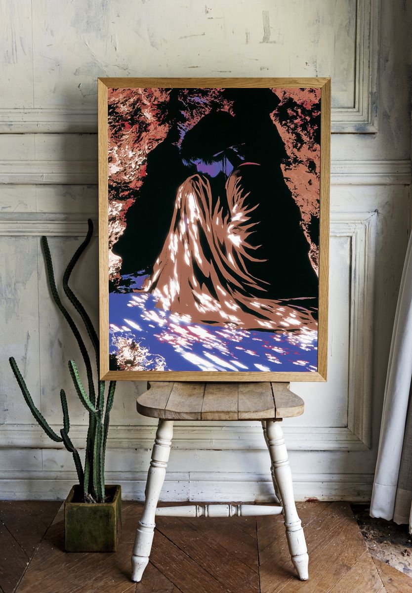 Anime Figure in Cave Poster. — room view 1