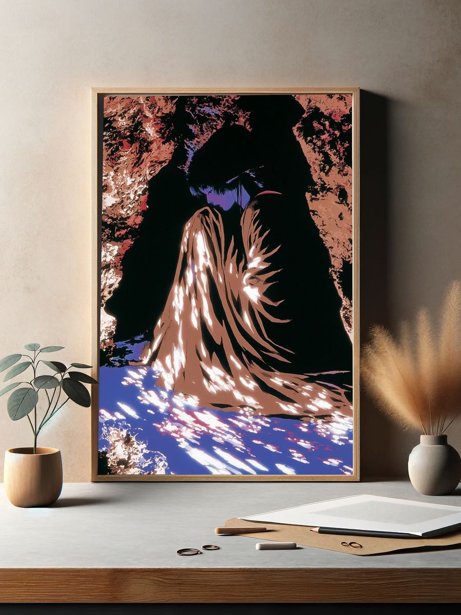 Anime Figure in Cave Poster. — room view 2