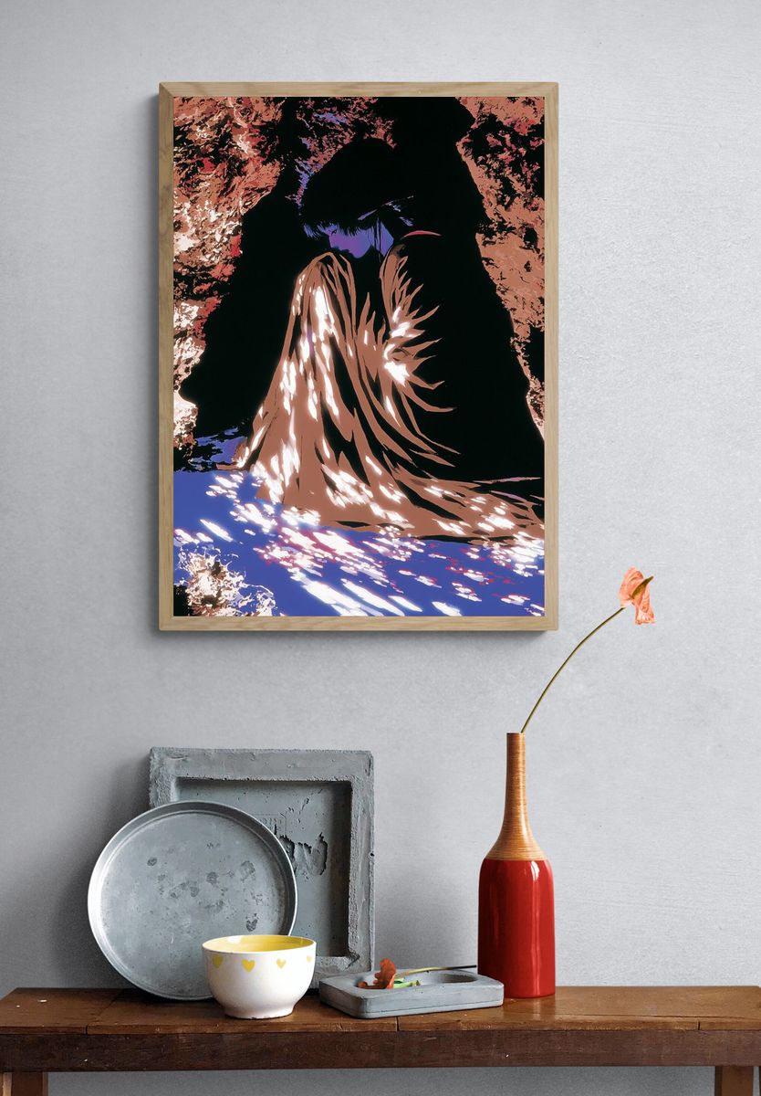 Anime Figure in Cave Poster. — room view 3