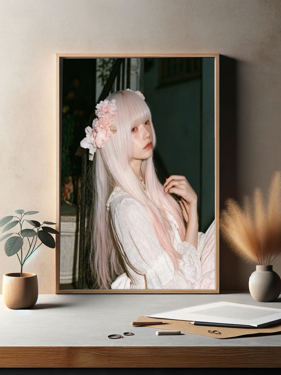 Pastel Anime Portrait Poster. — room view 2