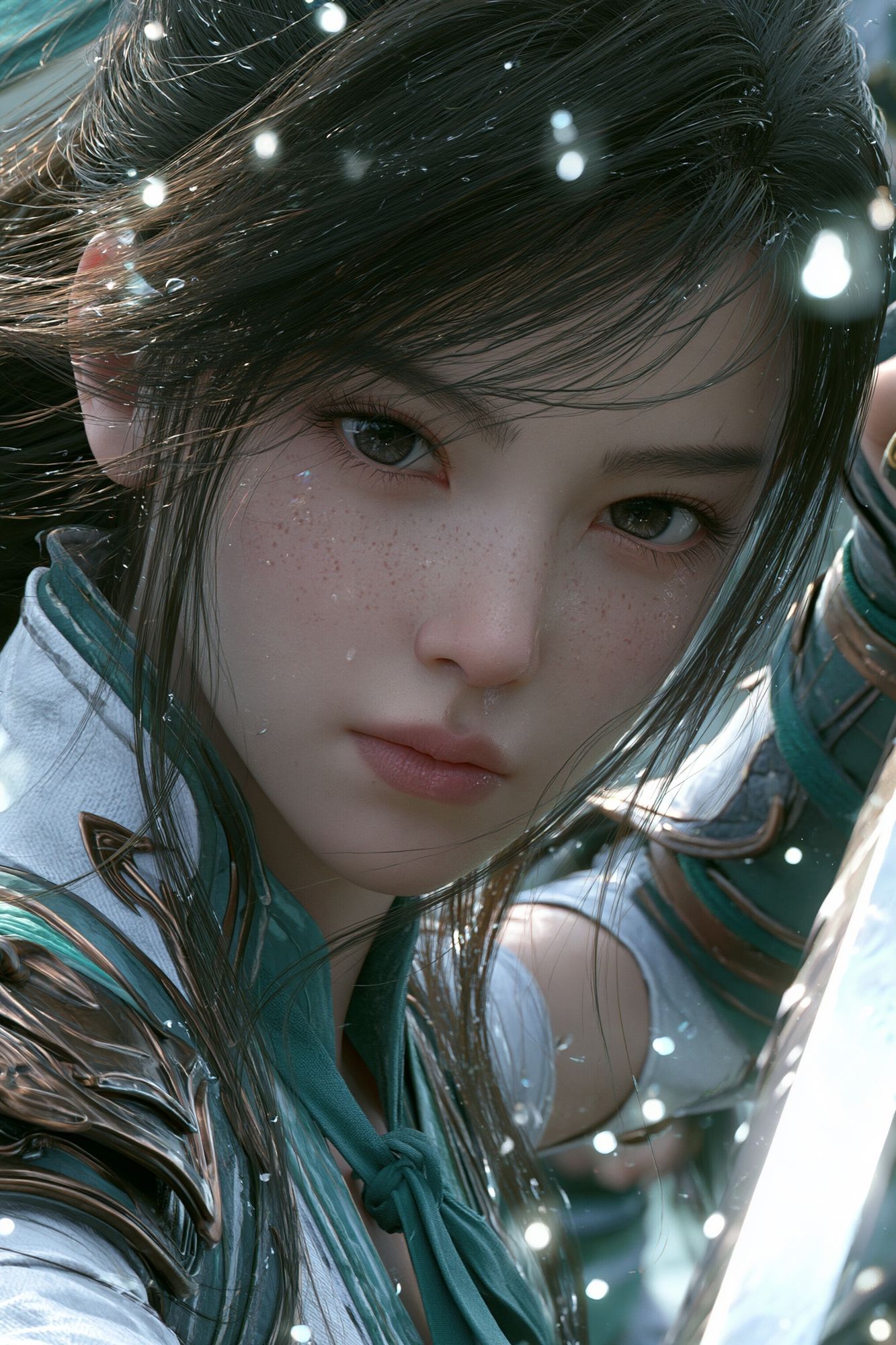 Fantasy Warrior Portrait Print. poster detail