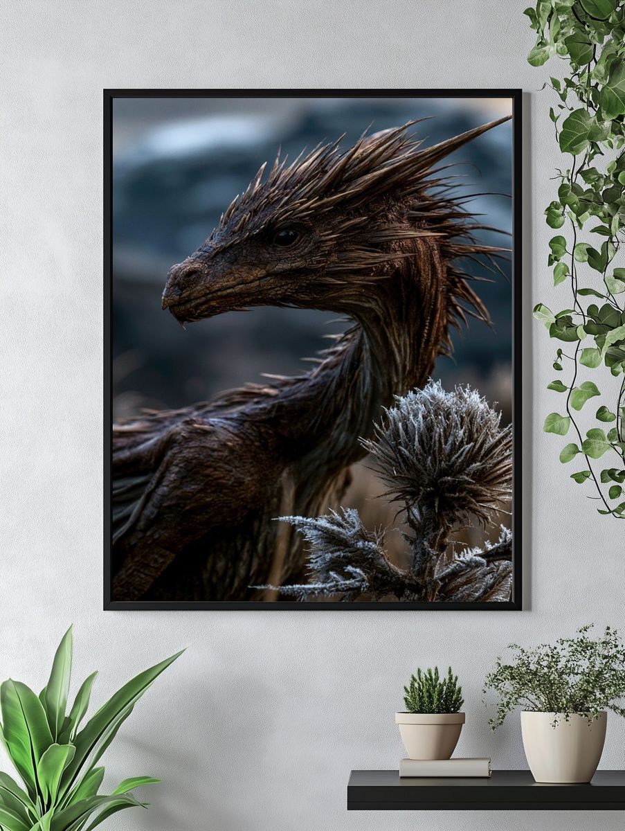 Dragon Portrait Photography Poster. — room view 4