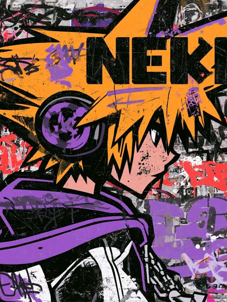Graffiti Anime Portrait Poster. poster detail