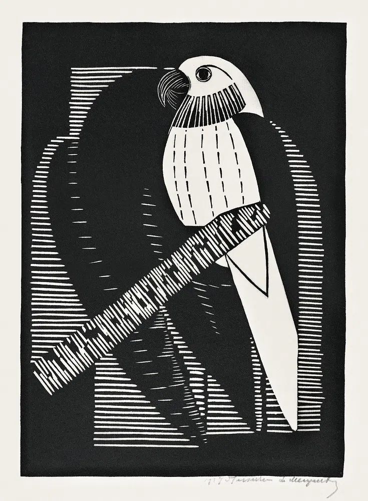 Parakeets (Parkieten) (1927) print high. poster detail