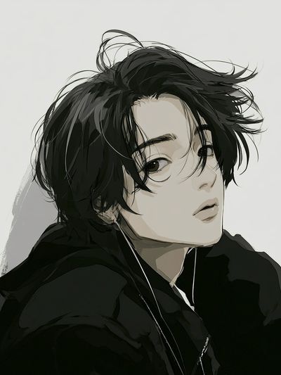 Anime Portrait — Digital Art Print. poster