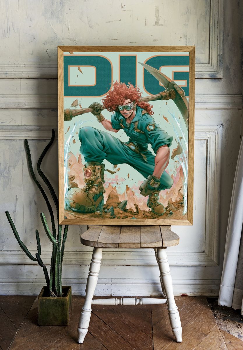 Anime Action Hero Poster. room preview