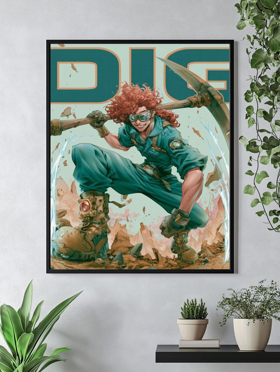 Anime Action Hero Poster. — room view 4
