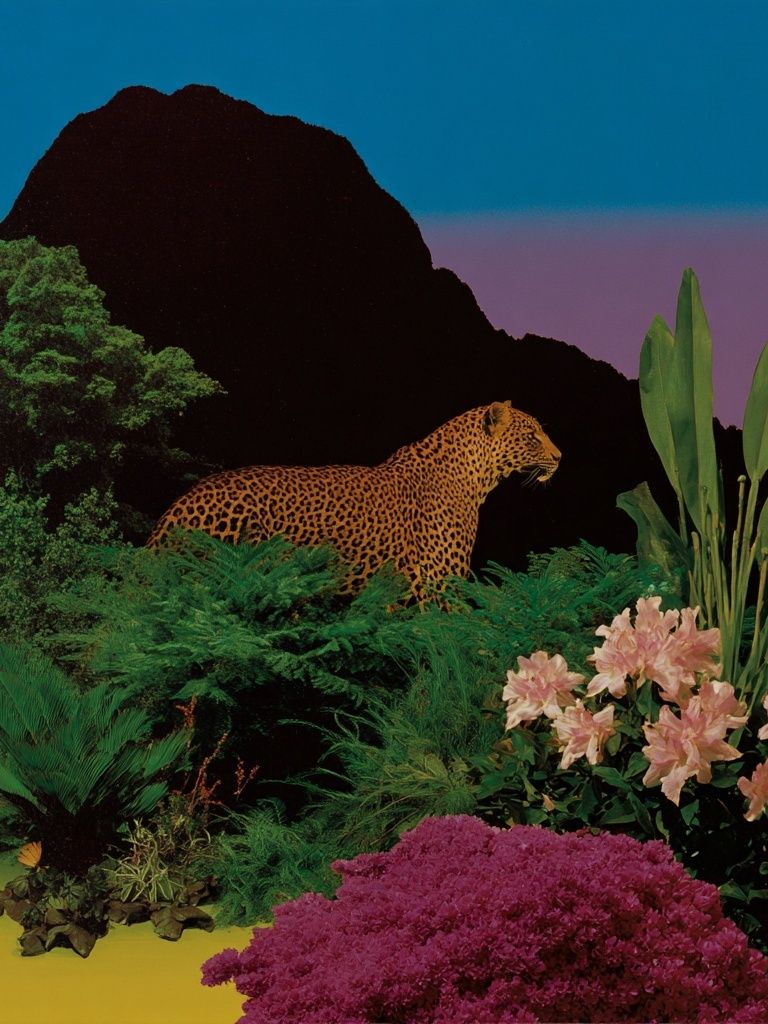 Jungle Leopard Collage Poster. poster — animals art