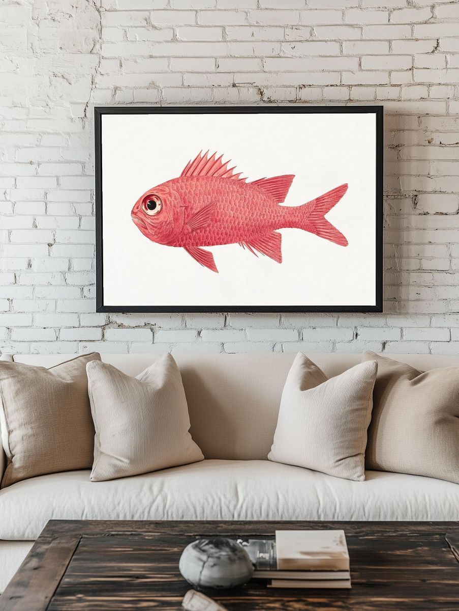Unidentified Fish (1737–1770), vintage animal room preview